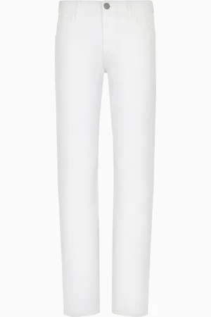 Giorgio Armani Pantalon 5 poches coupe classique en coton stretch