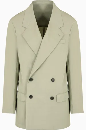 Emporio Armani Blazer croisé en nylon et viscose