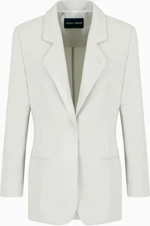 Giorgio Armani Veste à simple boutonnage en soie lavée