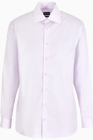 Giorgio Armani Chemise coupe classique en coton de luxe à fines rayures