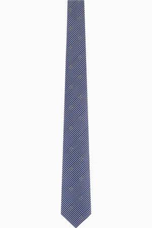 Giorgio Armani Cravate en pure soie jacquard à rayures
