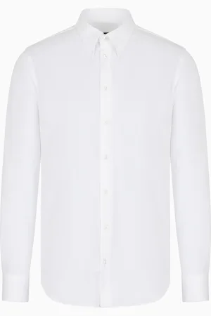 Giorgio Armani Chemise coupe slim Icon en jersey de coton