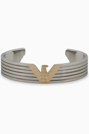 Emporio Armani Bracelet jonc en acier inoxydable bicolore