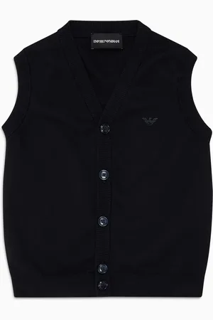 Emporio Armani Gilet col en V en maille à boutons