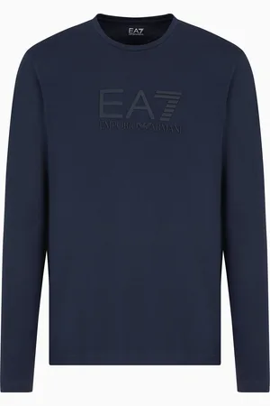 EA7 T-shirt à manches longues Visibility en coton stretch