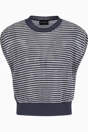 Emporio Armani Pull ajouré effet rayé