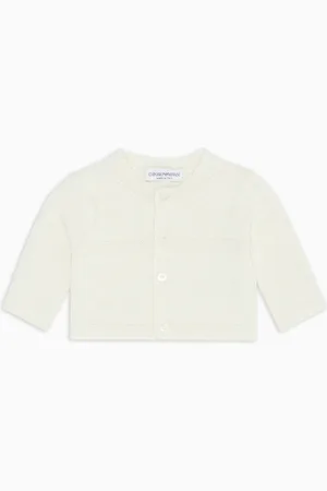 Emporio Armani Cardigan en maille avec logo incrusté Tendresse