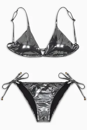 Emporio Armani Bikini avec triangle rembourré en tissu en feuille recyclée ASV