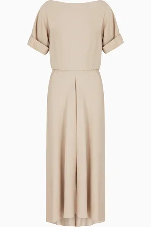 Giorgio Armani Robe longue en triple georgette de soie