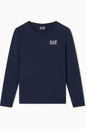 EA7 T-shirt à manches longues Core Identity Boy en pur coton biologique ASV