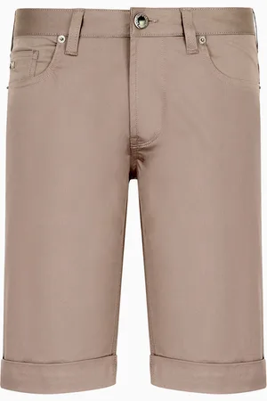 Emporio Armani Bermuda en coton confortable brillant à revers