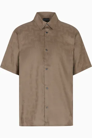 Emporio Armani Chemise à manches courtes en jacquard lyocell ASV