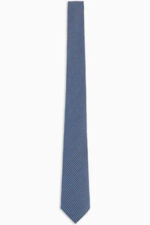 Giorgio Armani Cravate en pure soie jacquard à rayures