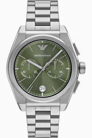 Emporio Armani Montre avec chronographe en acier inoxydable
