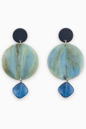 Emporio Armani Grandes boucles d’oreilles pendantes marbrées