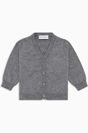 Emporio Armani Cardigan à col en V en laine mélangée