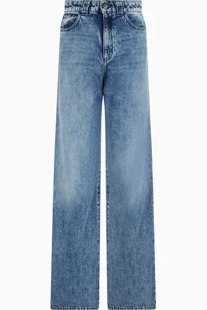 Emporio Armani Jean J14 taille haute et jambe large en denim aspect vintage