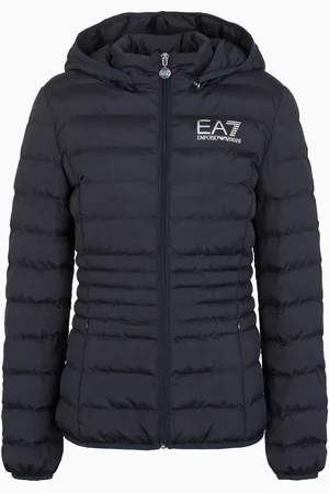 EA7 Veste matelassée Core Lady en tissu technique recyclé avec capuche