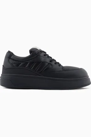 Emporio Armani Sneakers avec détails rembourrés en nappa