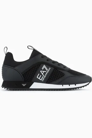 EA7 Sneakers noires et blanches Carbon