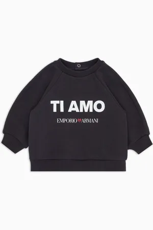 Emporio Armani Sweat-shirt en tissu molletonné avec imprimé Ti amo ASV