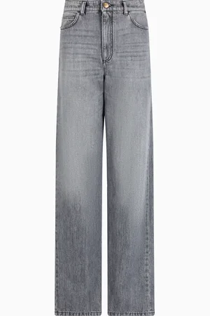 Emporio Armani Jean J4B taille mi-haute et jambe droite en denim