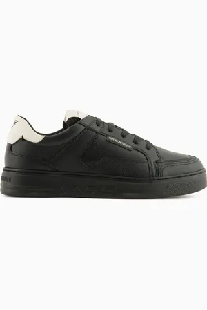 Emporio Armani Sneakers en cuir martelé