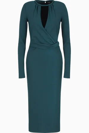 Giorgio Armani Robe mi-longue en viscose mélangée ASV