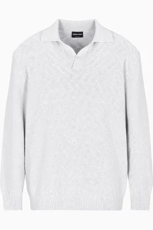 Giorgio Armani Pull polo en coton jacquard