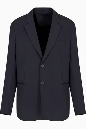 Emporio Armani Blazer Travel Essential à simple boutonnage en nylon stretch