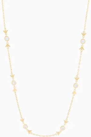 Emporio Armani Collier à fine chaîne en argent sterling couleur or