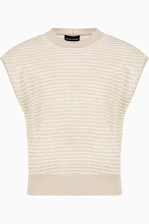 Emporio Armani Pull ajouré effet rayé