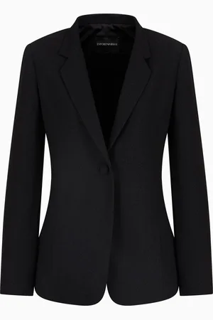 Emporio Armani Blazer à simple boutonnage en crêpe lurex