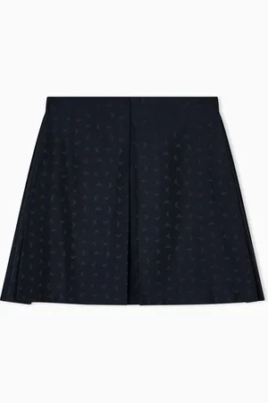 Emporio Armani Jupe en tissu jacquard avec micro-aigle all over