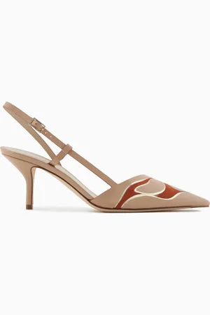 Giorgio Armani Escarpin en cuir et cuir suédé