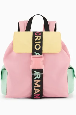 Emporio Armani Sac à dos en nylon avec détails color block et sangle à logo