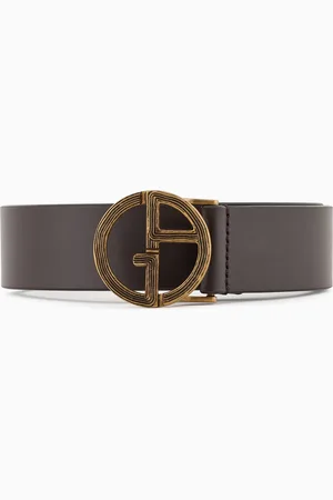 Giorgio Armani Ceinture en cuir avec logo GA
