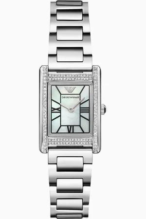 Emporio Armani Montre à deux aiguilles en acier inoxydable