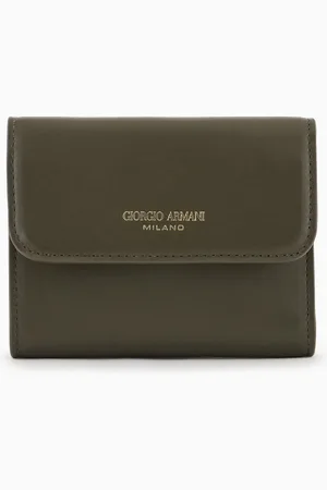 Giorgio Armani Portefeuille à trois volets en cuir
