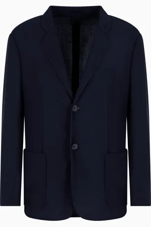 Giorgio Armani Veste à simple boutonnage en crêpe de laine