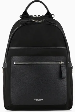 Giorgio Armani Sac à dos en nylon recyclé et cuir grainé ASV