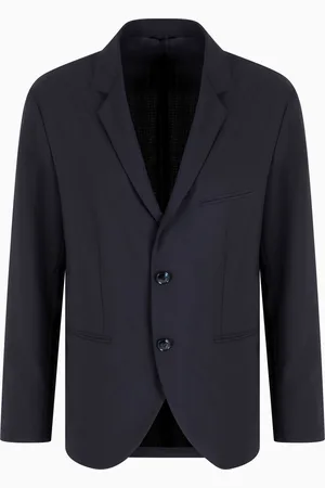 Giorgio Armani Veste à simple boutonnage en laine vierge