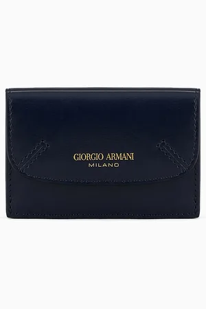 Giorgio Armani Mini portefeuille à trois volets la Prima en cuir liégé