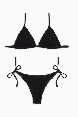 Emporio Armani Bikini triangle rembourré en crochet de lycra
