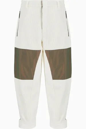 Giorgio Armani Pantalon Neve en coton et cachemire côtelé