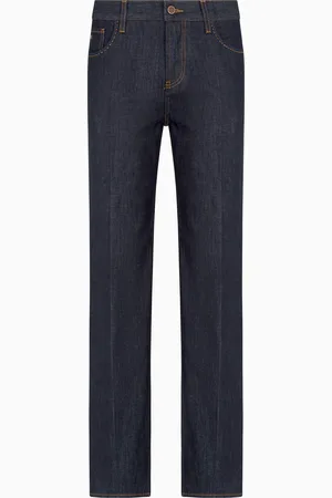 Emporio Armani Jean J76 coupe droite en denim foncé