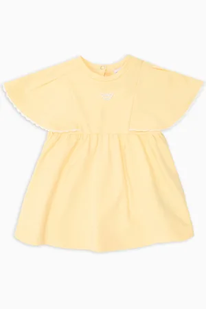 Emporio Armani Robe en jersey interlock à manches à ailettes
