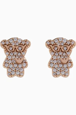 Emporio Armani Clous d’oreilles en laiton doré rose