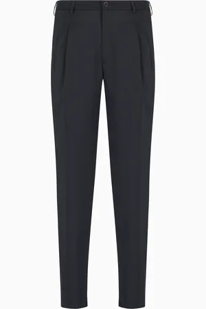 Giorgio Armani Pantalon à deux pinces en sergé de mélange de soie