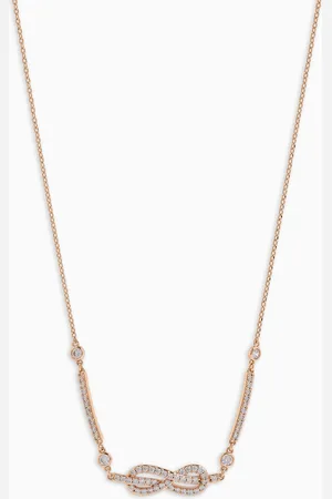 Emporio Armani Collier à ornements espacés en laiton doré rose